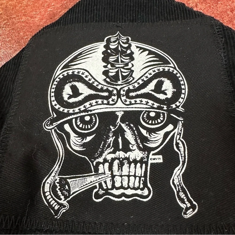 Marc Vachon Smoking Skull Newsboy Hat